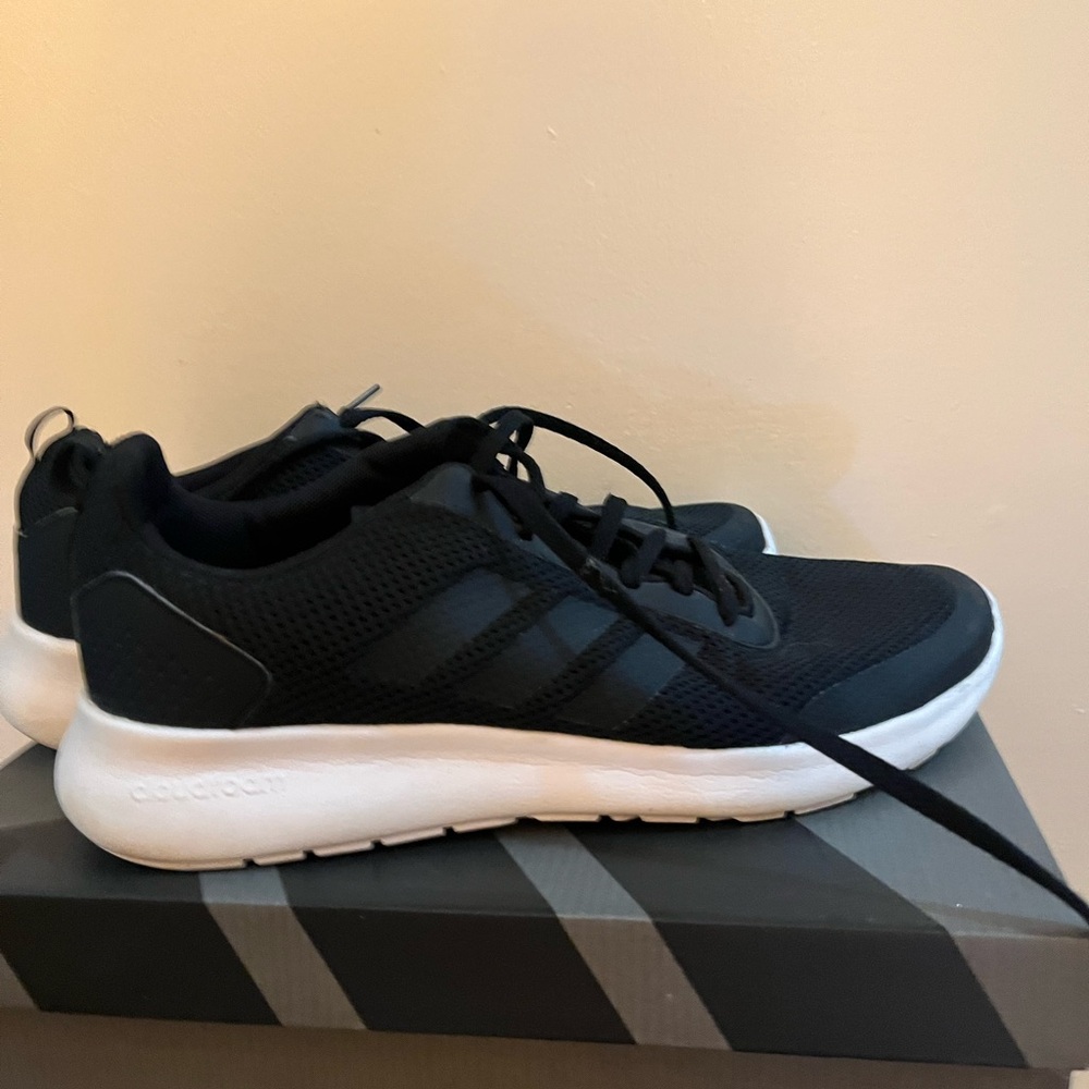 Adidas Men's Black and White Sneakers